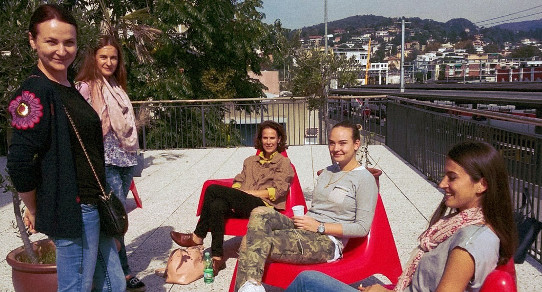 ILI Students on the terrace